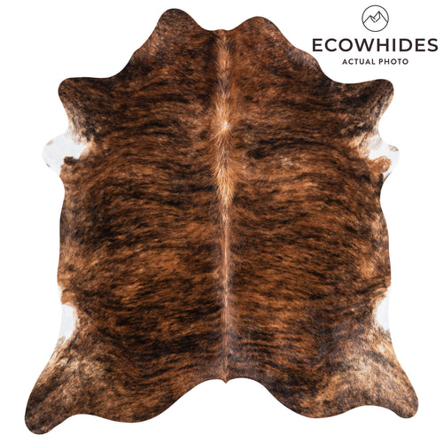 Brindle Cowhide Rug Size 7'1" L x 6'6" W 1341