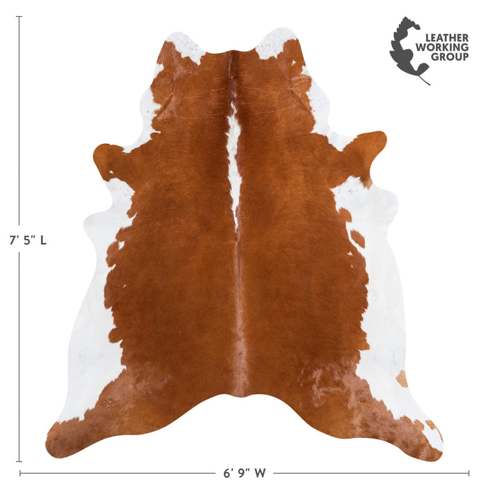 Hereford Cowhide Rug Size 7'5" L x 6'9" W 1352