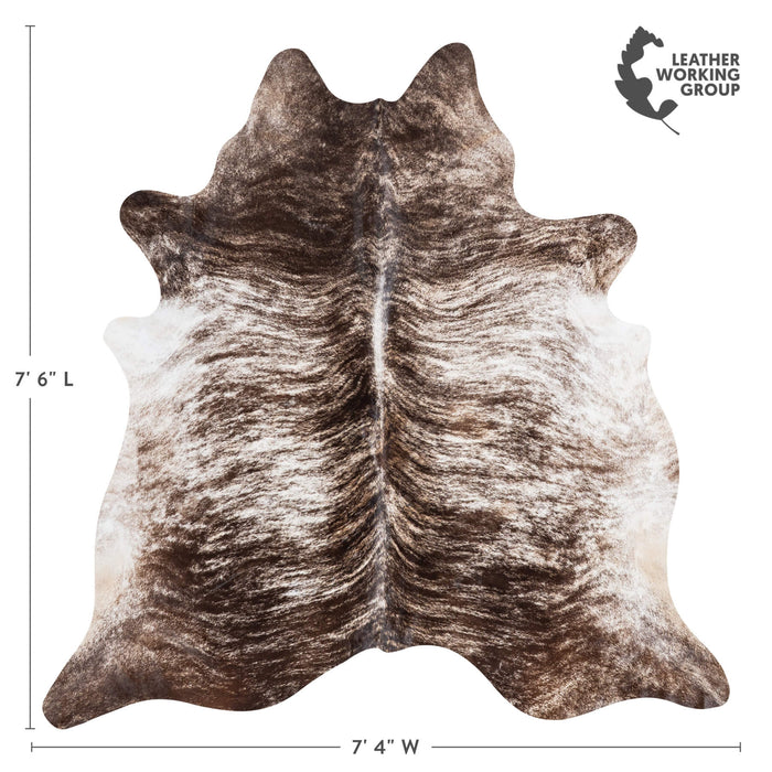 Light Brindle Cowhide Rug Size 7'6" L x 7'4" W 1372