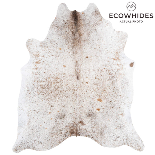 Brown Salt and Pepper Cowhide Rug Size 8'2" L x 7'2" W 1380