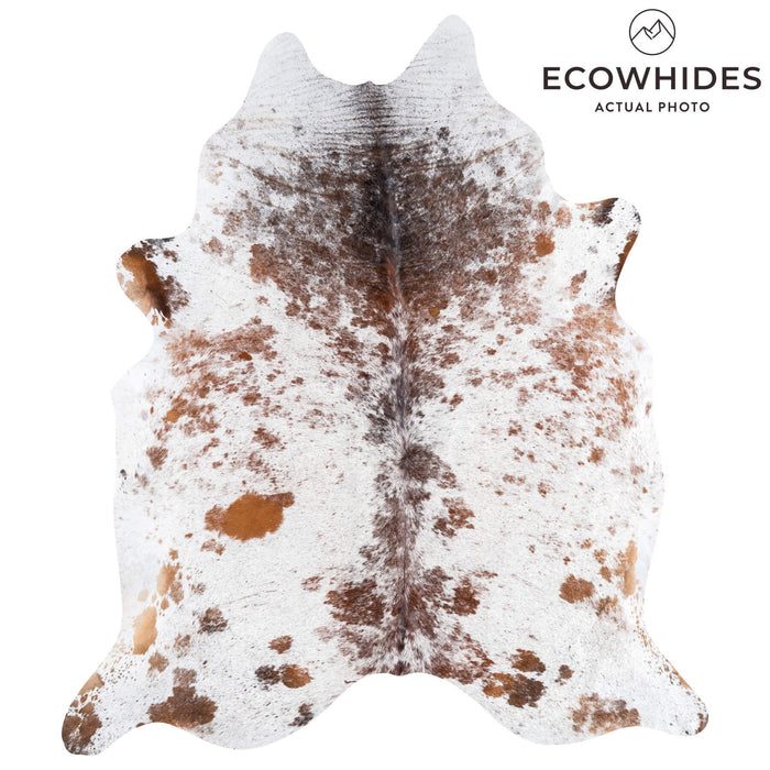 Brown Salt and Pepper Cowhide Rug Size 8'7" L x 7'7" W 1381