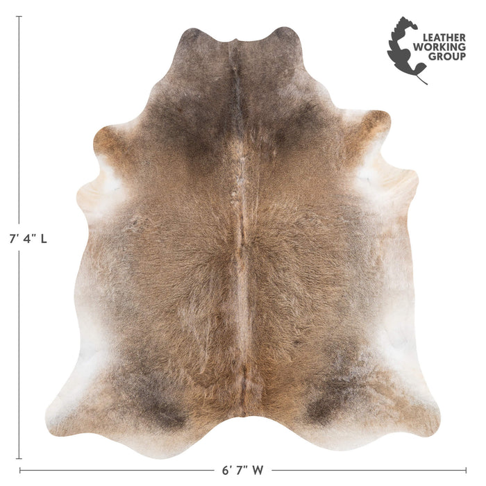 Grey Palomino Cowhide Rug Size 7'4" L x 6'7" W 1382