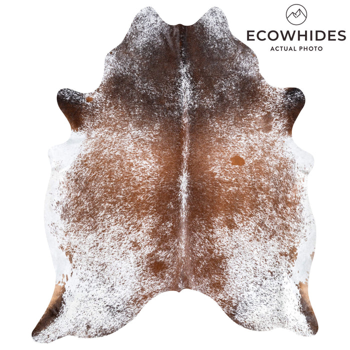 Brown Salt and Pepper Cowhide Rug Size 8'6" L x 7'3" W 1388