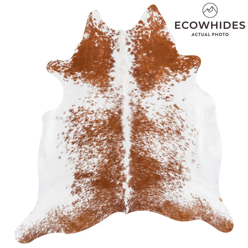 Brown Salt and Pepper Cowhide Rug Size 6'10" L x 6'3" W 1396