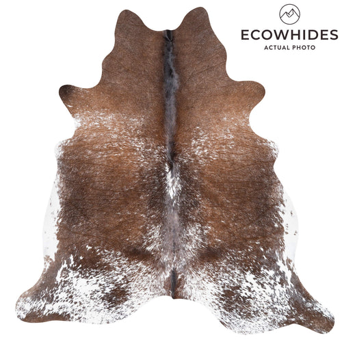 Brazilian Brown Salt and Pepper Cowhide Rug Size 6'11" L x 6'8" W 1400
