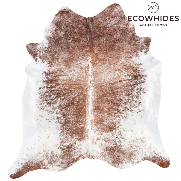 Brazilian Brown Salt and Pepper Cowhide Rug Size 6'11" L x 6'10" W 1414
