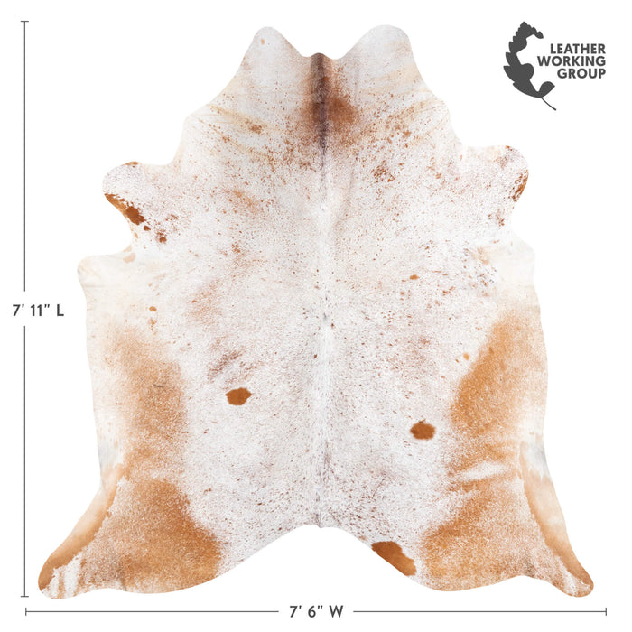 Brazilian Brown Salt and Pepper Cowhide Rug Size 7'11" L x 7'6" W 1425