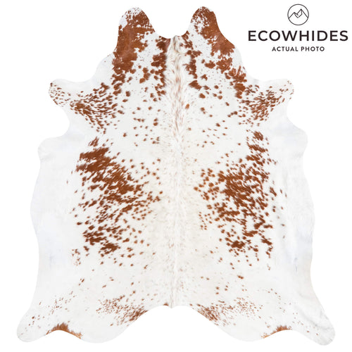 Brazilian Brown Salt and Pepper Cowhide Rug Size 7'11" L x 7'5" W 1426