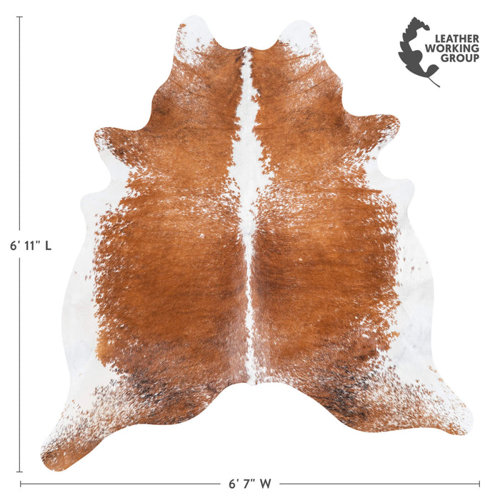 Brazilian Hereford Cowhide Rug Size 6'11" L x 6'7" W 1440