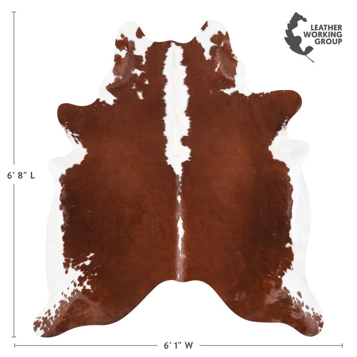 Brazilian Hereford Cowhide Rug Size 6'8" L x 6'1" W 1441