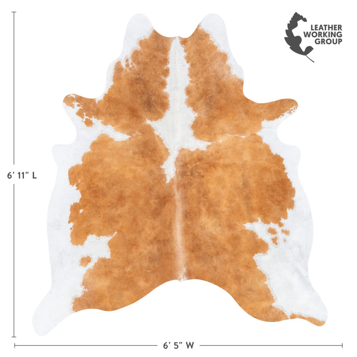 Brazilian Hereford Cowhide Rug Size 6'11" L x 6'5" W 1444