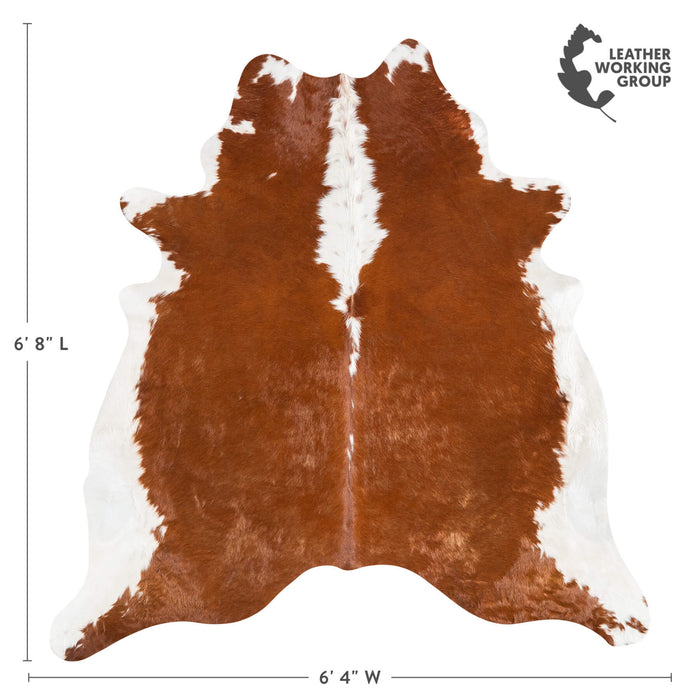 Brazilian Hereford Cowhide Rug Size 6'8" L x 6'4" W 1445