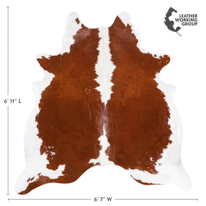 Brazilian Hereford Cowhide Rug Size 6'11" L x 6'7" W 1446