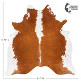 Brazilian Hereford Cowhide Rug Size 6'10" L x 6'7" W 1455