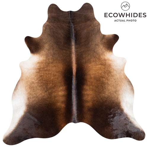 Brazilian Mahogany Cowhide Rug Size 7'1" L x 6'11" W 1494