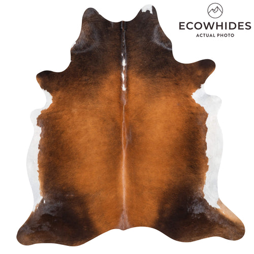 Brazilian Mahogany Cowhide Rug Size 6'10" L x 6'4" W 1499