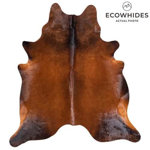 Brazilian Mahogany Cowhide Rug Size 7'1" L x 6'5" W 1504