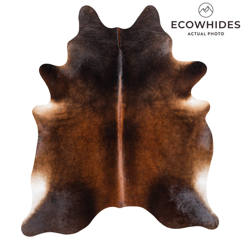 Brazilian Mahogany Cowhide Rug Size 7'2" L x 6'1" W 1512