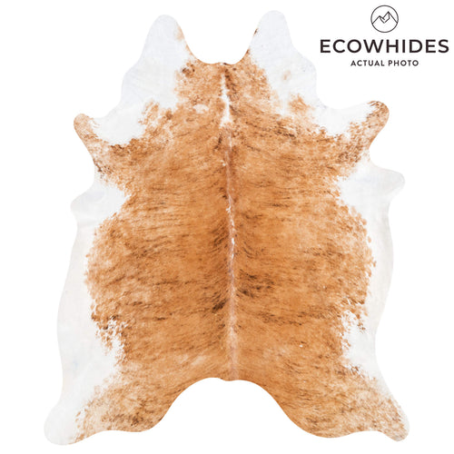 Brazilian Brindle White Belly Cowhide Rug Size 7'5" L x 6'3" W 1523