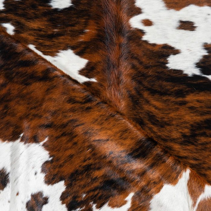 Dark Tricolor Cowhide Rug Size 8'0" L x 6'10" W 1704