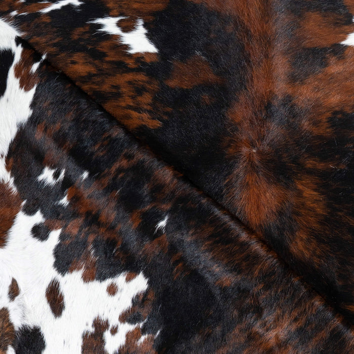 Tricolor Cowhide Rug Size 7'8" L x 6'10" W 1737