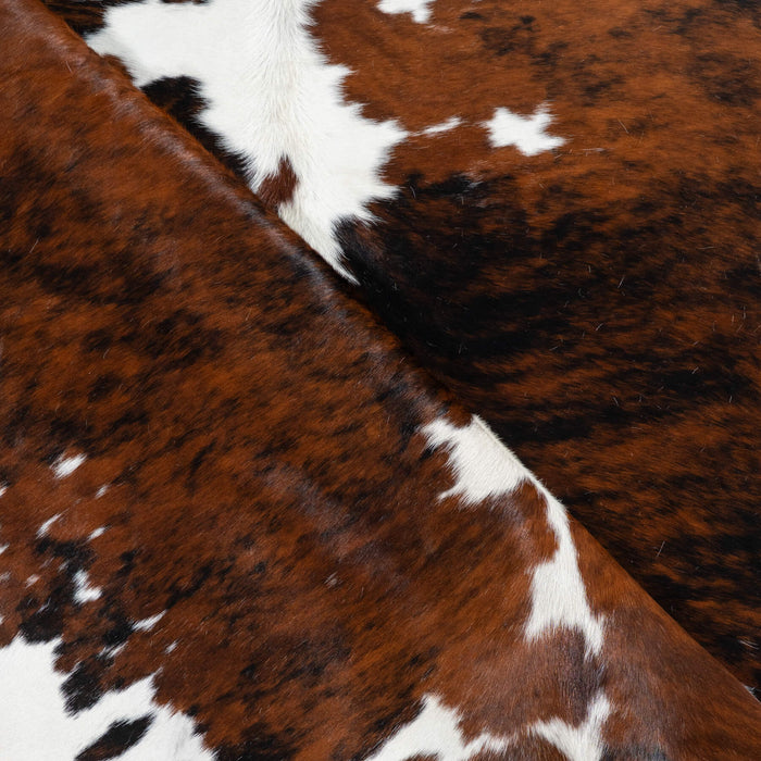 Tricolor Cowhide Rug Size 7'11" L x 6'11" W 1750