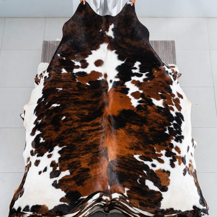 Tricolor Cowhide Rug Size 8'2" L x 7'6" W 1752