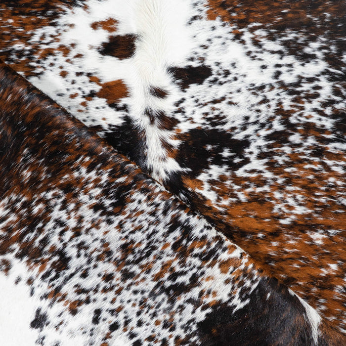 Tricolor Cowhide Rug Size 6'10" L x 6'8" W 1753