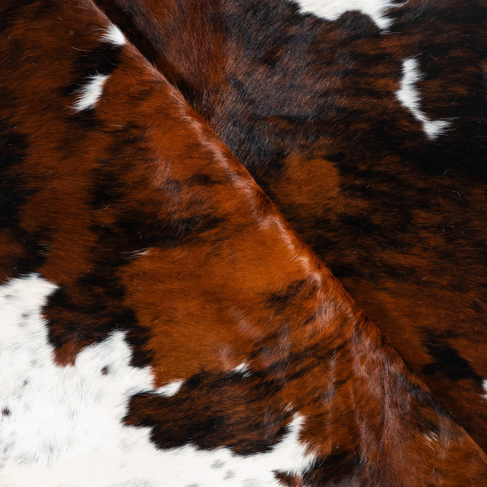 Tricolor Cowhide Rug Size 7'7" L x 6'7" W 1755