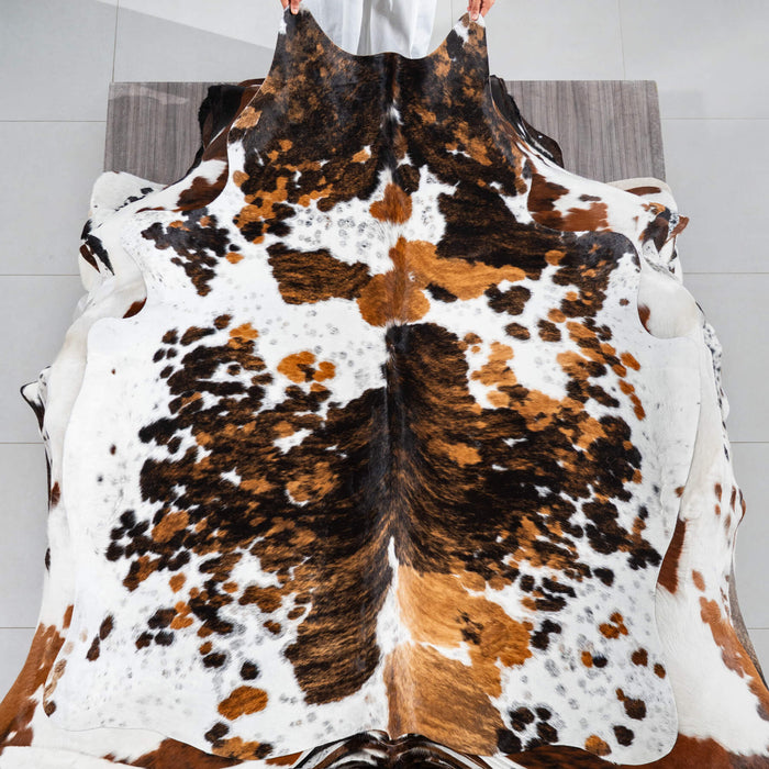 Tricolor Cowhide Rug Size 6'6" L x 4'11" W 1761