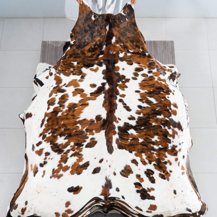 Tricolor Cowhide Rug Size 8'1" L x 6'5" W 1765