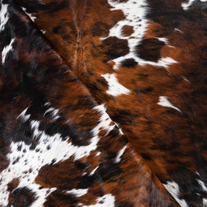 Tricolor Cowhide Rug Size 7'8" L x 6'1" W 1780