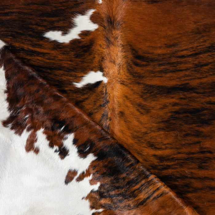 Tricolor Cowhide Rug Size 7'8" L x 6'11" W 1782