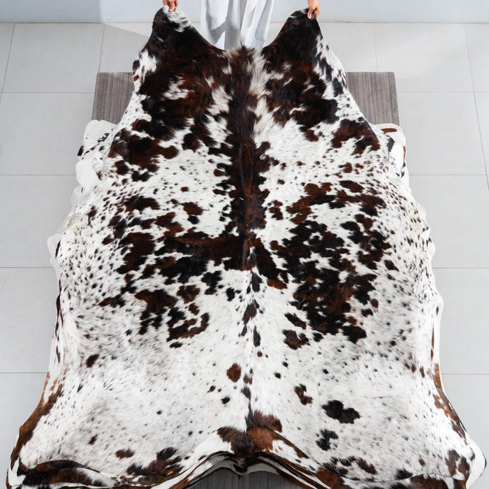 Tricolor Cowhide Rug Size 7'5" L x 6'8" W 1787