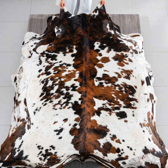 Tricolor Cowhide Rug Size 6'11" L x 5'10" W 1788