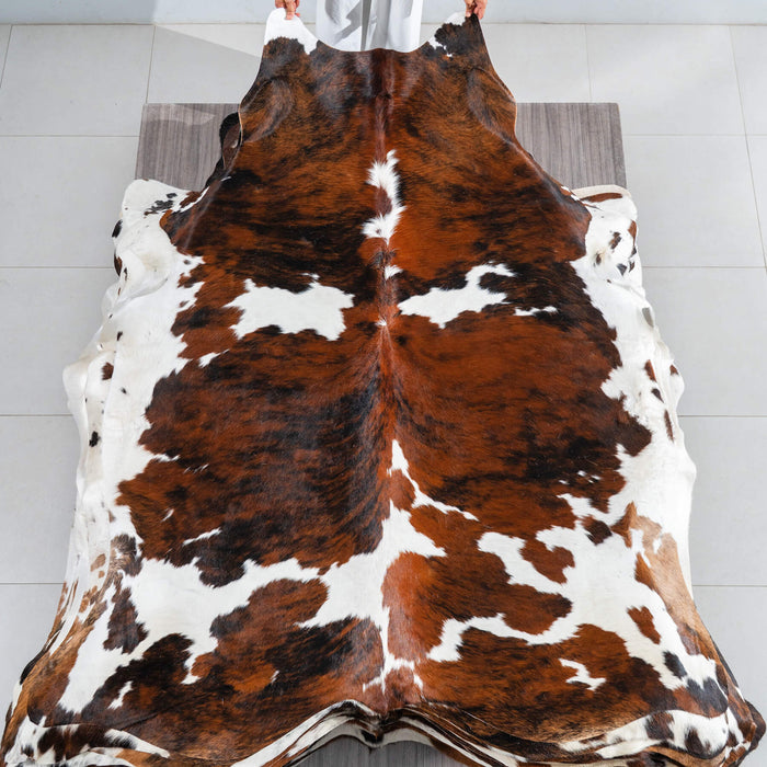 Tricolor Cowhide Rug Size 7'5" L x 6'6" W 1794