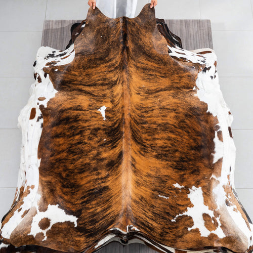 Tricolor Cowhide Rug Size 6'11" L x 6'1" W 1799