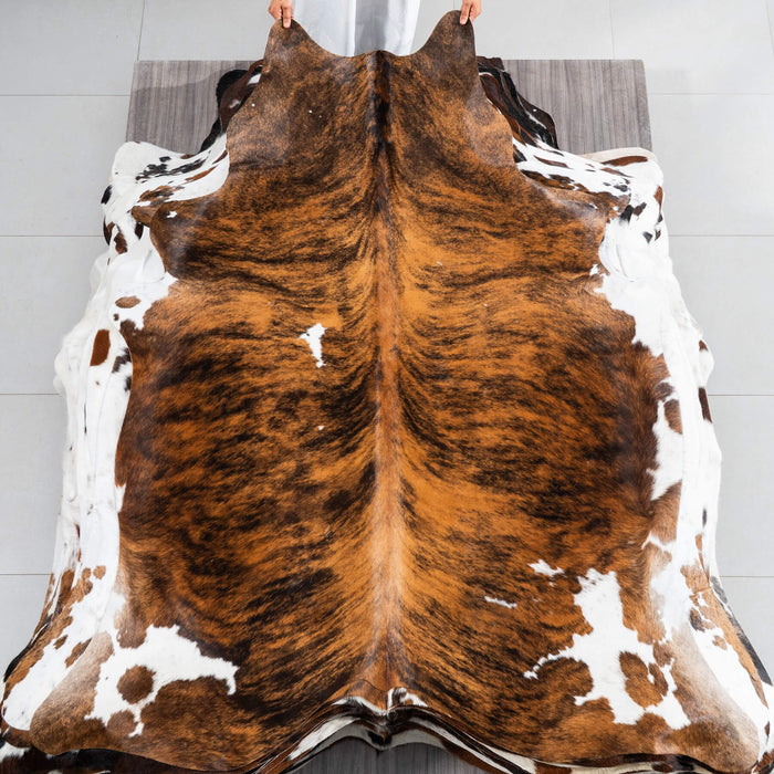 Tricolor Cowhide Rug Size 6'11" L x 6'1" W 1799
