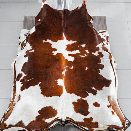 Tricolor Cowhide Rug Size 7'5" L x 6'6" W 1811