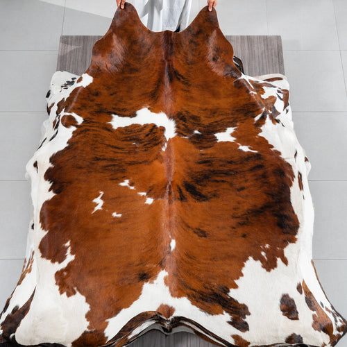 Tricolor Cowhide Rug Size 7'3" L x 6'3" W 1816