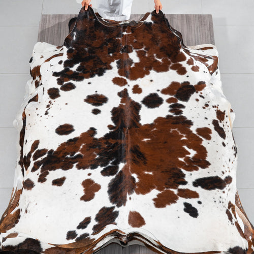 Tricolor Cowhide Rug Size 6'6" L x 6'4" W 1819