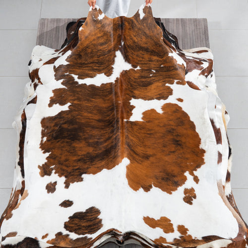 Tricolor Cowhide Rug Size 6'10" L x 6'2" W 1820