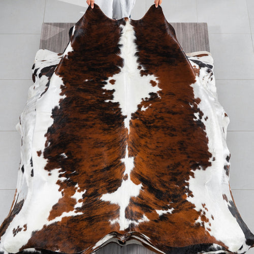 Tricolor Cowhide Rug Size 7'1" L x 6'4" W 1828
