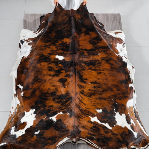 Tricolor Cowhide Rug Size 7'4" L x 7'0" W 1834