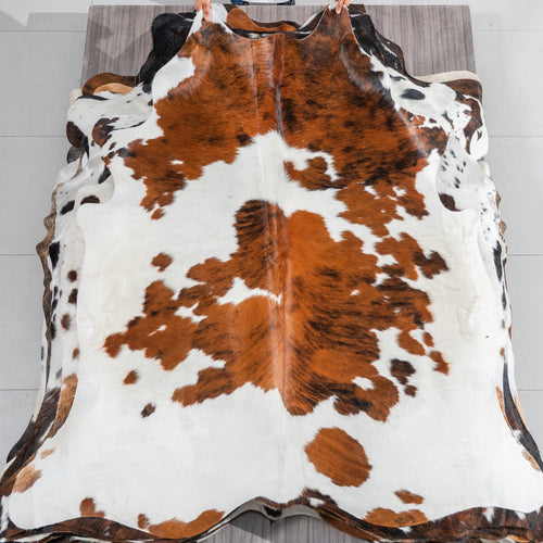 Tricolor Cowhide Rug Size 6'9" L x 6'4" W 1861