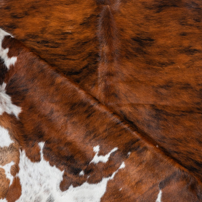 Tricolor Cowhide Rug Size 7'8" L x 6'11" W 1870