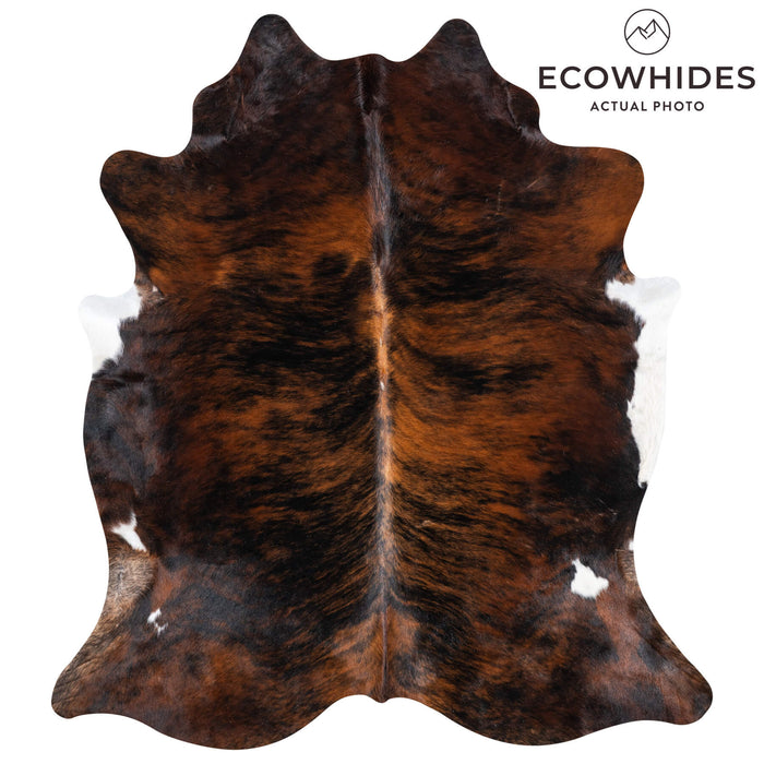 Dark Brindle Cowhide Rug Size 7'6" L x 6'8" W 1903
