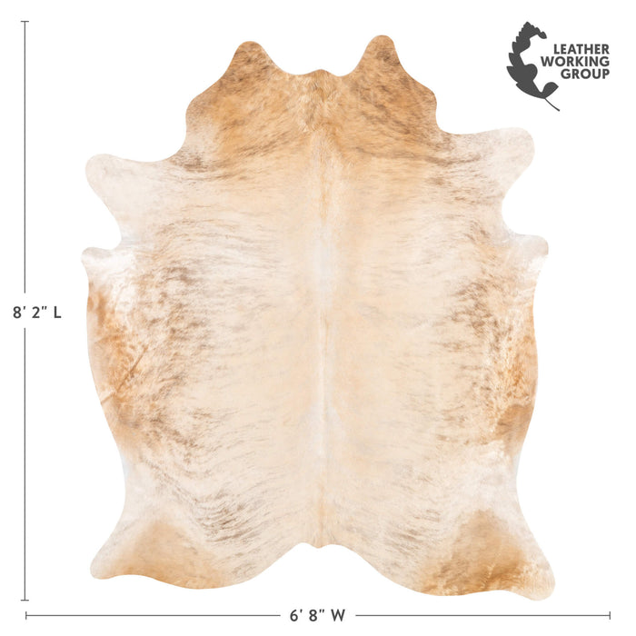Light Brindle Cowhide Rug Size 8'2" L x 6'8" W 1939