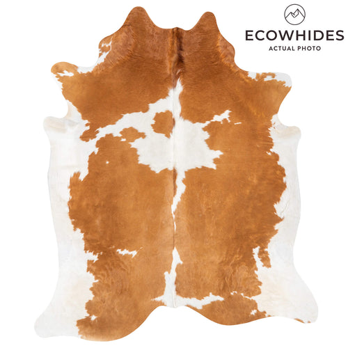 Palomino and White Cowhide Rug Size 7'10" L x 6'8" W 1942
