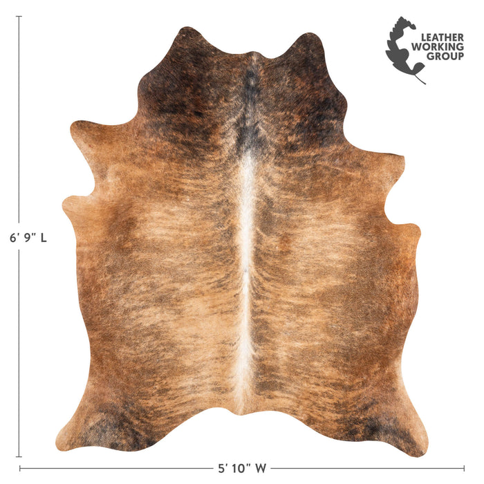 Brindle Cowhide Rug Size 6'9" L x 5'10" W 1944